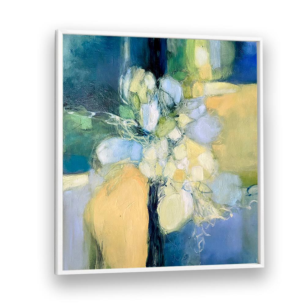 Colorful SNAPDRAGON, ABSTRACT PAINTINGS featuring soft hues and dynamic shapes, perfect for modern decor.