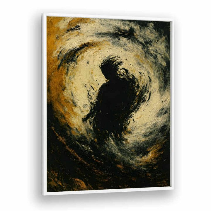 SOLITARY WHITE DRESS , EXPRESSIONISM PAINTINGS