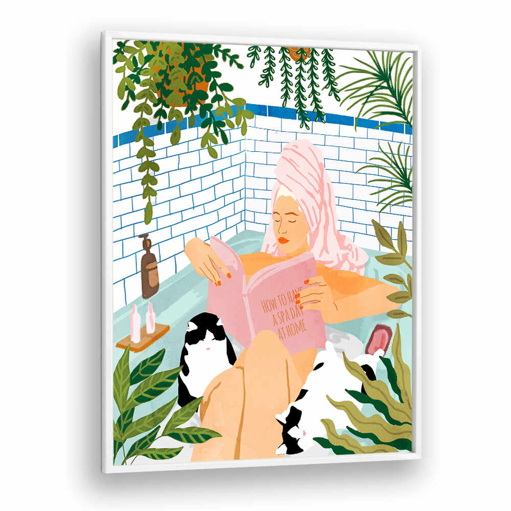 SPA DAY AT HOME , PORTRAITS & FIGURATIVE ILLUSTRATIONS