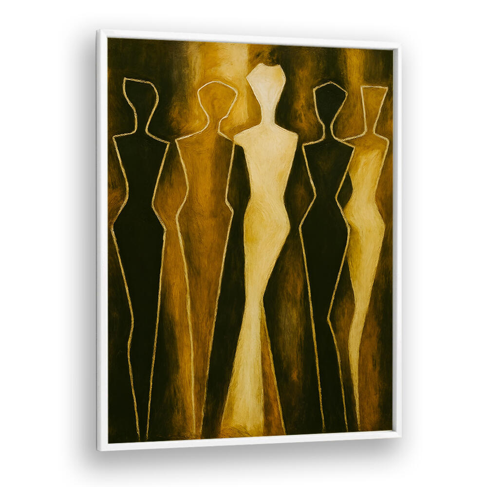 STATUES IN THE GLOW , EXPRESSIONISM PAINTINGS