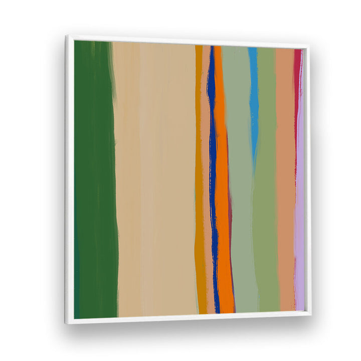 STRIPES WITH EARTHY GREENS , ABSTRACT PAINTINGS
