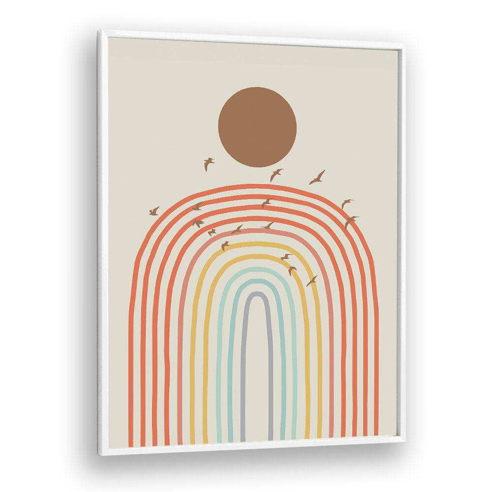 STYLIZED RAINBOW , BOHO ART PAINTINGS