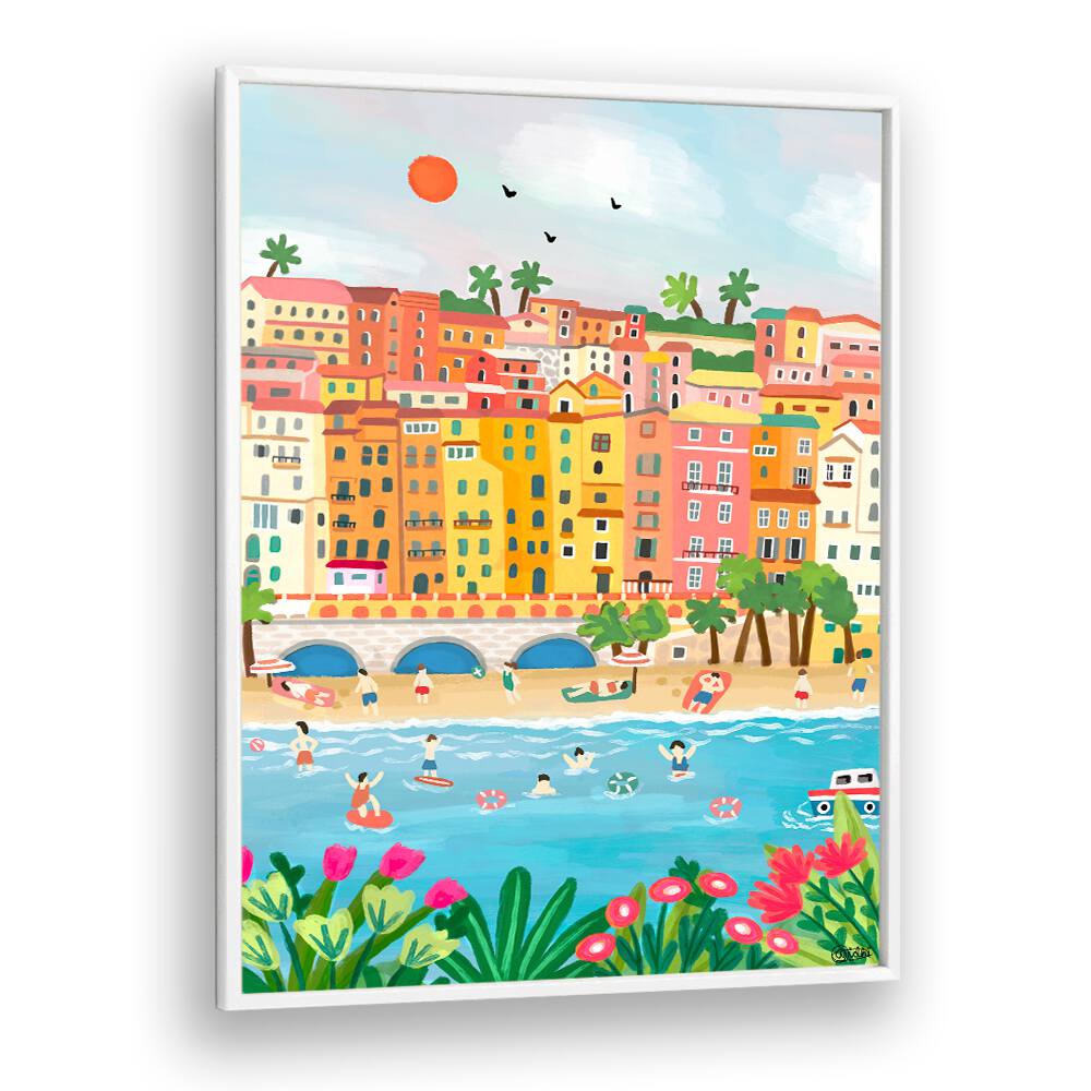 SUMMER IN MENTON , TRAVEL POSTERS
