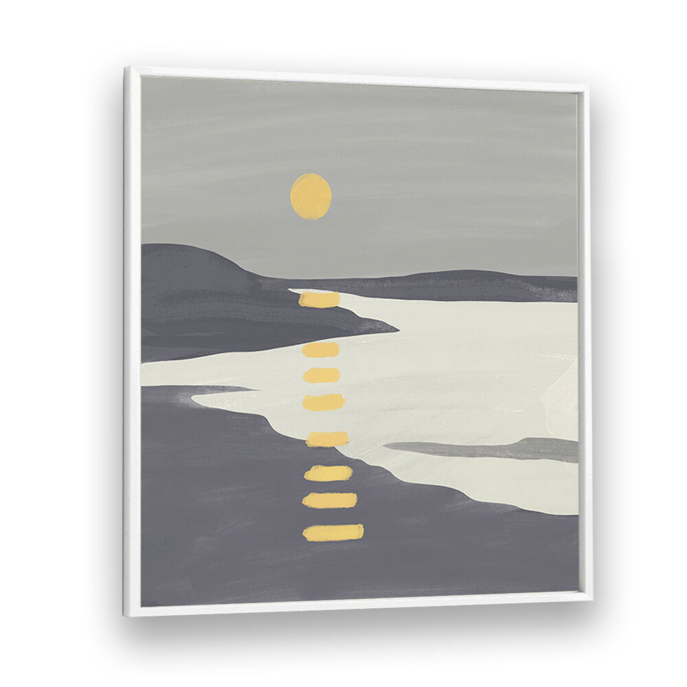 SUNSET OVER TRANQUIL LAKE , LANDSCAPE PAINTINGS