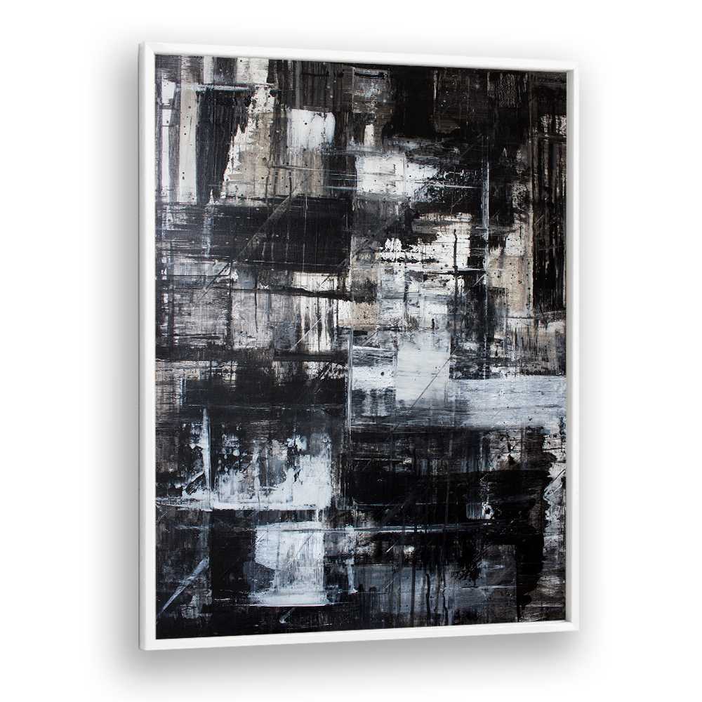 TEXTURED BLACK WHITE ABSTRACT