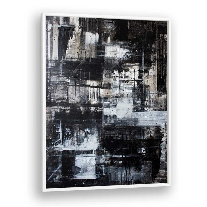TEXTURED BLACK WHITE ABSTRACT