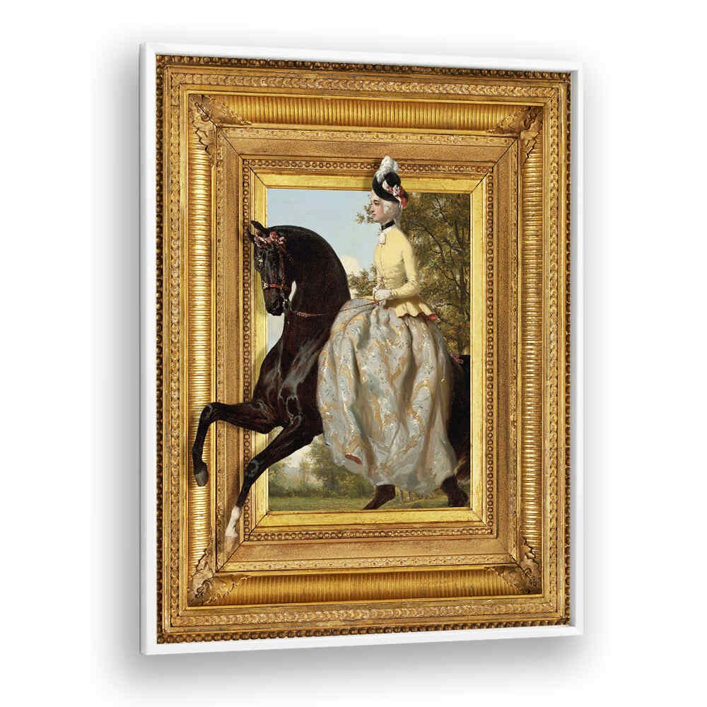 THE LADY AND HER HORSE , ANIMAL PAINTINGS