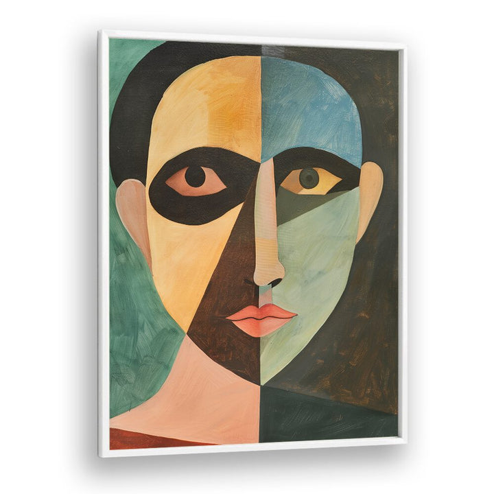 Colorful portrait showcasing artistic interpretation in "THE MAN IN GREEN, PORTRAITS" collection. Perfect for modern decor.