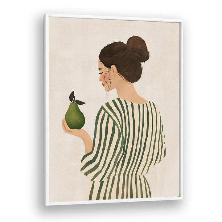 THE WOMAN AND THE PEAR , PORTRAITS & FIGURATIVE ILLUSTRATIONS