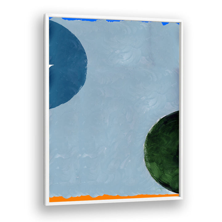 Modern geometric art print "TIME & SPACE II" showcasing abstract designs in vibrant colors. Perfect for contemporary decor.