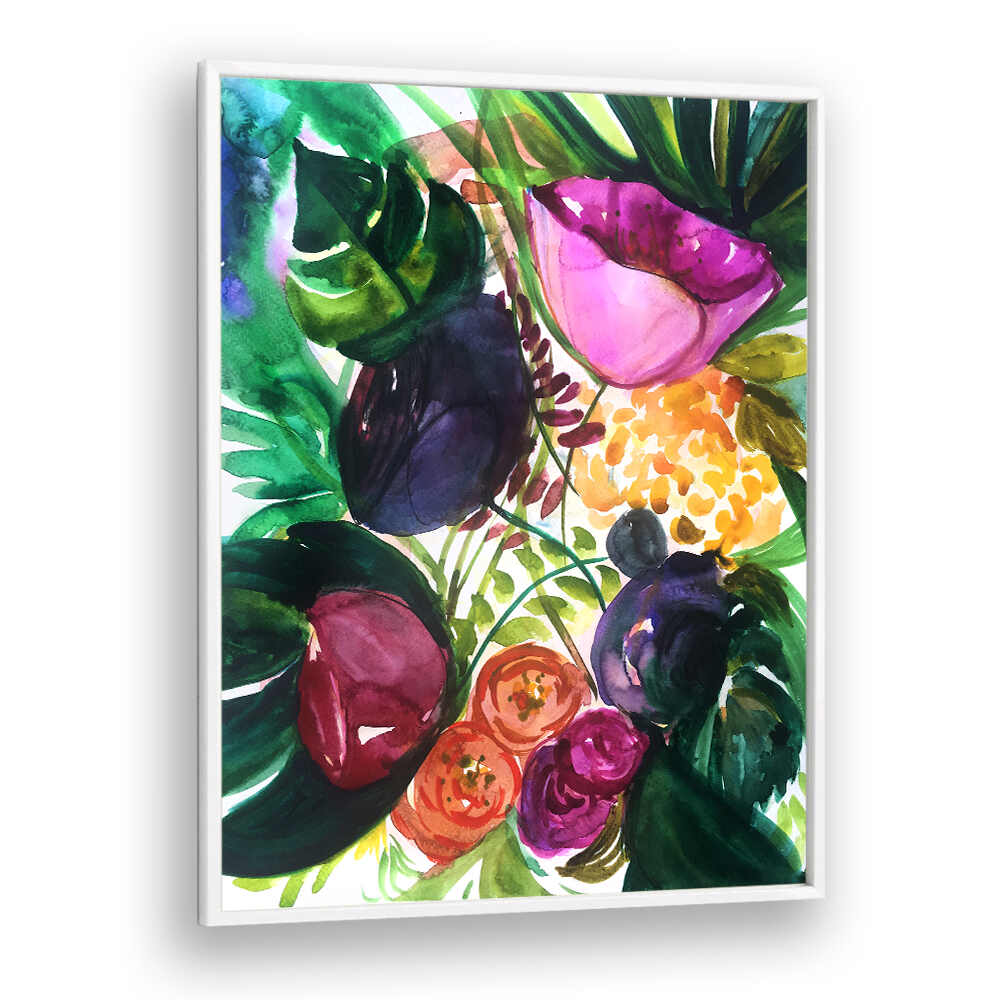 TROPICA I , FLORAL FLOWER PAINTINGS