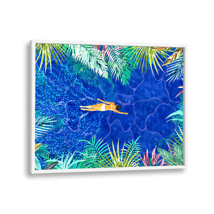 TROPICAL JUNGLE POOL , BEACH PAINTINGS