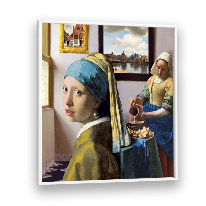 VERMEER'S GIRLS , ALTERED ART PRINTS