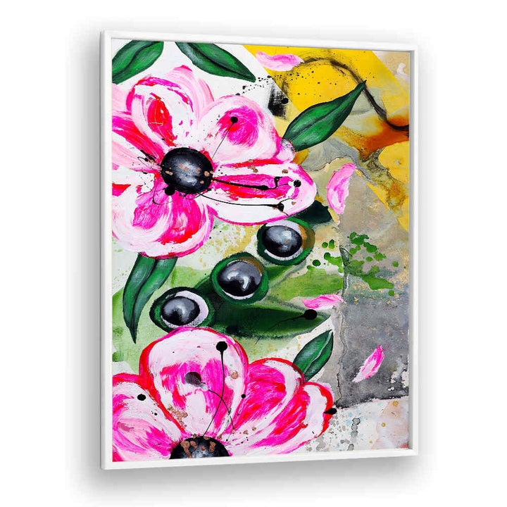 VIBRANT PINK FLOWERS BT , FLORAL FLOWER PAINTINGS