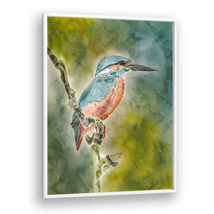 VIBRANT WATERCOLOR KINGFISHER