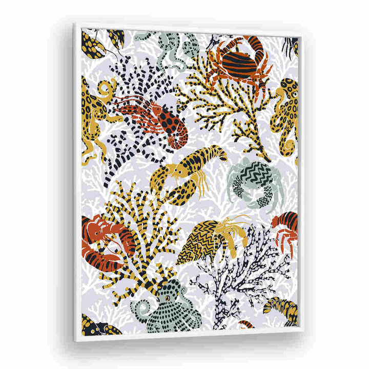 Colorful coral and marine life blend beautifully in VIBRANT CORAL REEF, BEACH PAINTINGS for a coastal home retreat.
