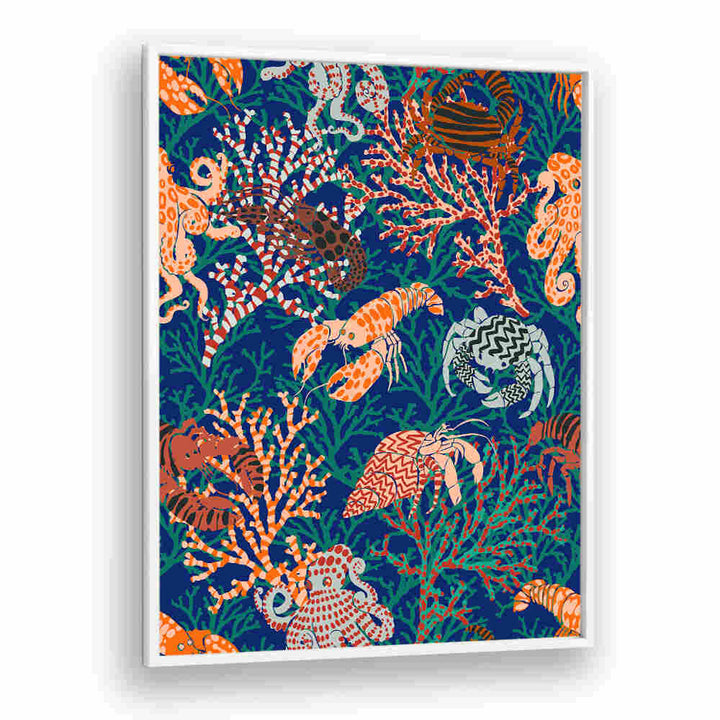 Brightly colored coral and marine life in VIBRANT CORAL II, BEACH PAINTINGS for a coastal retreat atmosphere.
