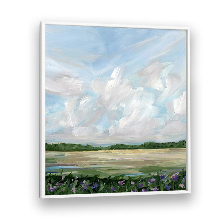 Vibrant landscape painting from the WIND & WILDFLOWERS collection, capturing nature's beauty and fresh air.