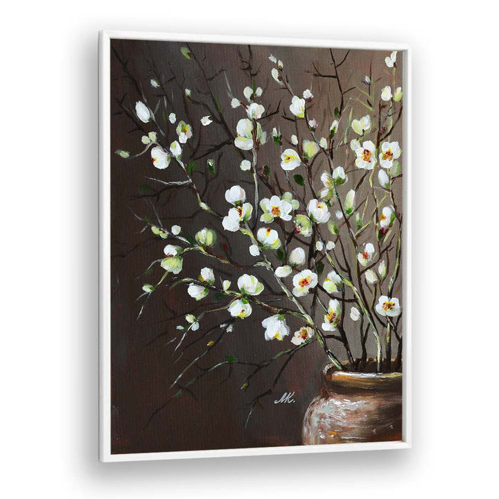 WHITE BLOSSOMS IN VASE