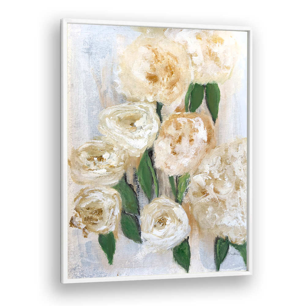 WHITE WHISPER , FLORAL FLOWER PAINTINGS