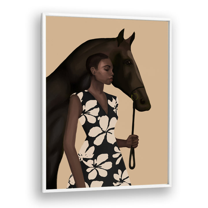 WOMAN WITH HORSE, SURREAL ART PRINTS