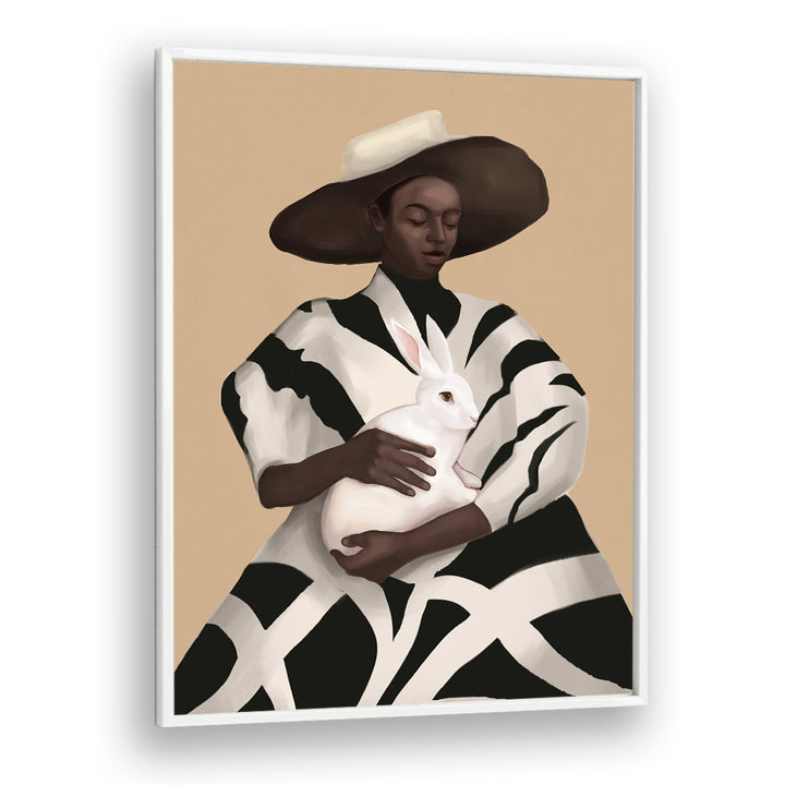 WOMAN IN STRIPES, SURREAL ART PRINTS