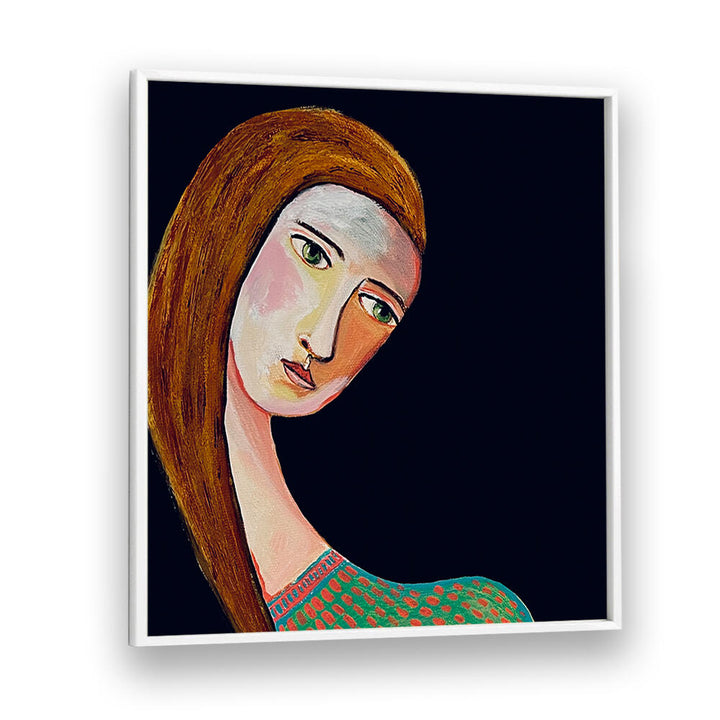 WOMAN LOOKING , PORTRAITS & FIGURATIVE ILLUSTRATIONS