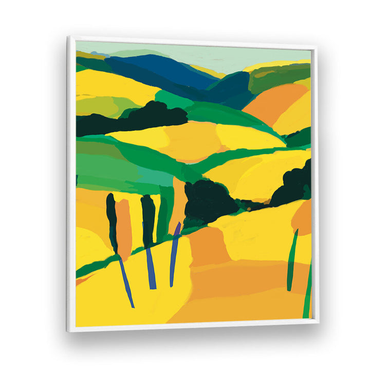 YELLOW GOLDEN HILL , LANDSCAPE PAINTINGS