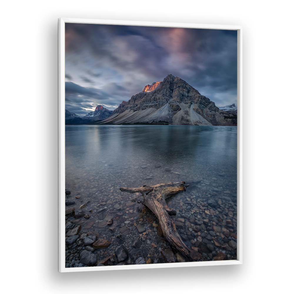 A CLOUDY DAY IN BOW LAKE BY MICHAEL ZHENG , LANDSCAPE PHOTO PRINTS