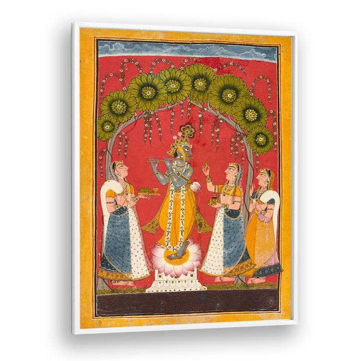 KRISHNA FLUTING FOLIO , INDIAN ART PAINTINGS