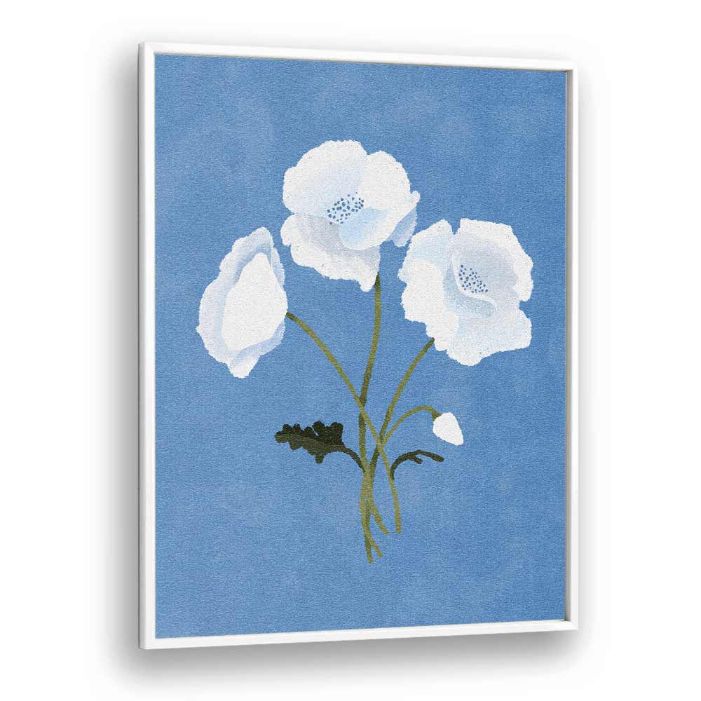 WHITE ON BLUE BY GOED BLAUW, BOTANICAL ART PRINTS