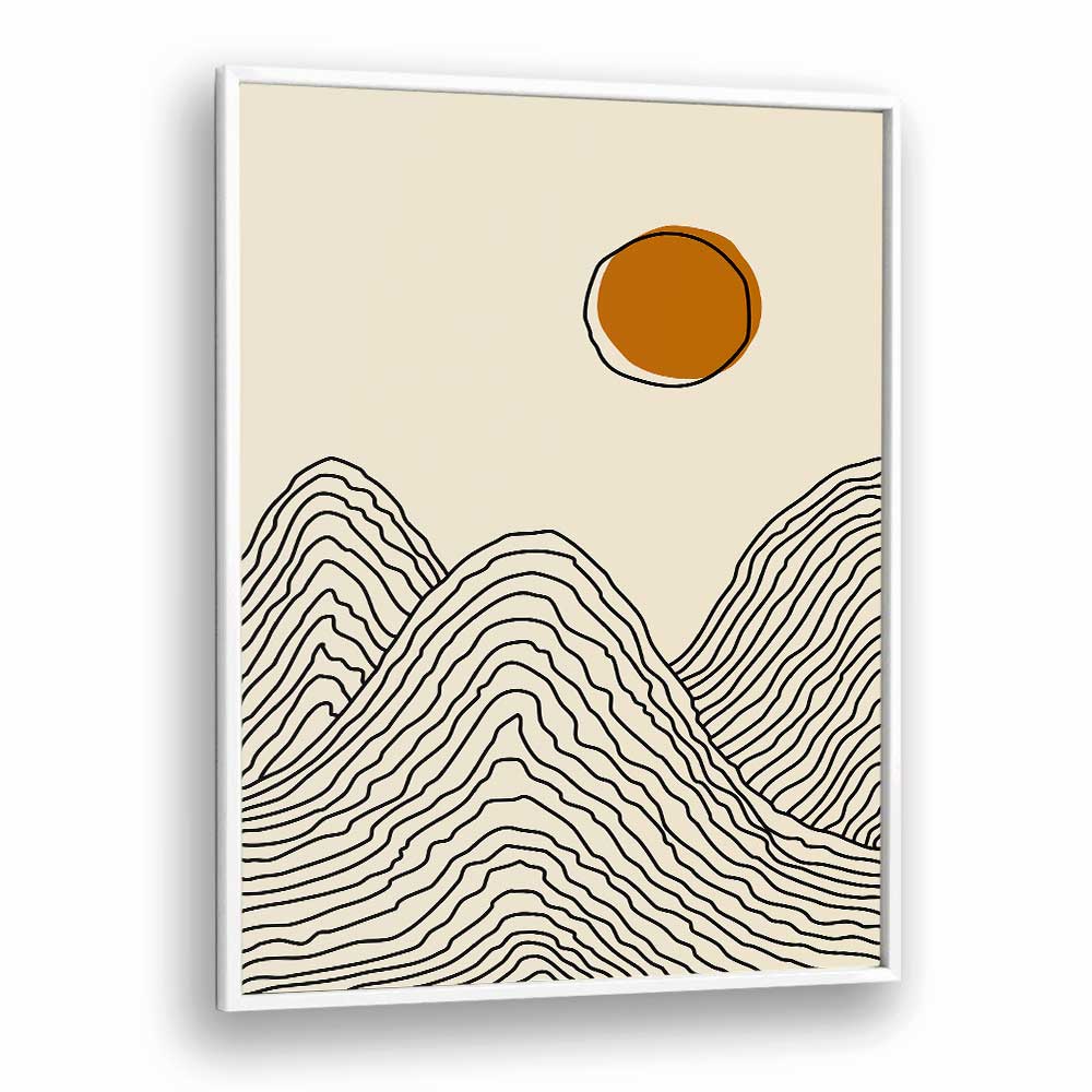 Stunning BOHO SUNSET SERIES II, LANDSCAPE PAINTINGS by Jay Stanley, showcasing geometric designs and warm tones.