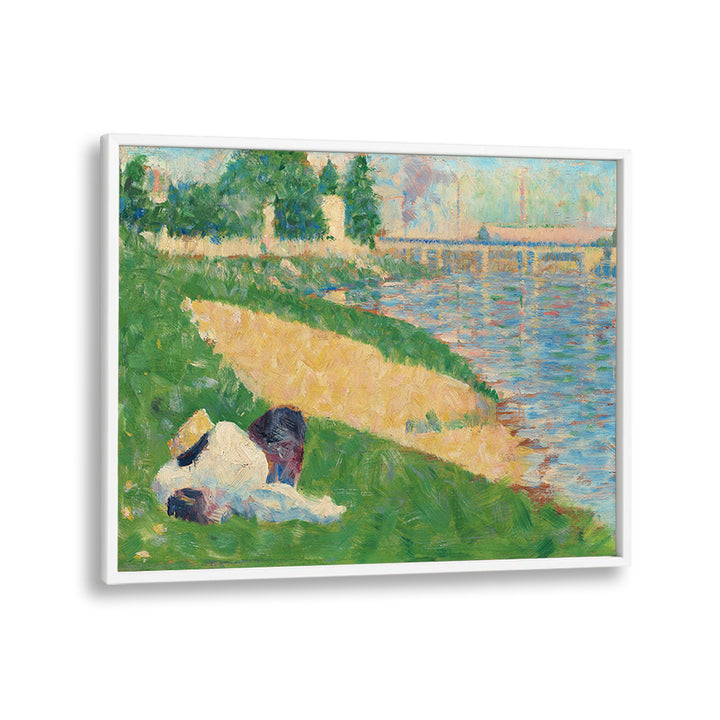 THE SEINE WITH CLOTHING ON THE BANK , VINTAGE PAINTINGS