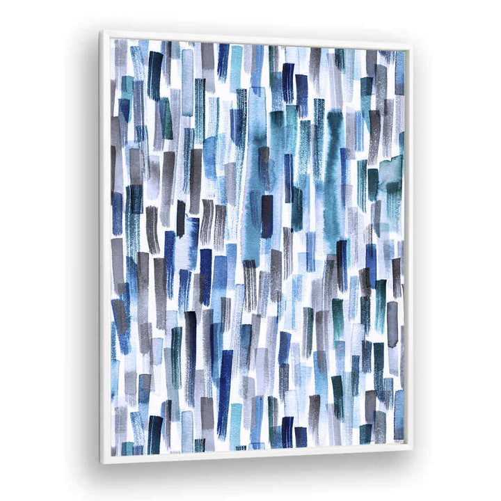 WATERCOLOR BRUSHSTROKES INDIGO BLUE , ABSTRACT PAINTINGS