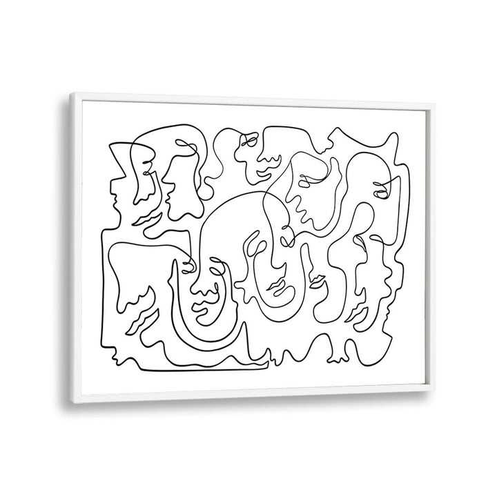 FACES IN FLOW , LINE ART PAINTINGS