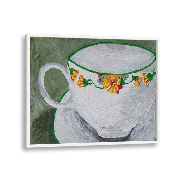 Elegant TEACUP WITH FLOWERS, KITCHEN POSTERS brighten your kitchen with vibrant floral art and charm.