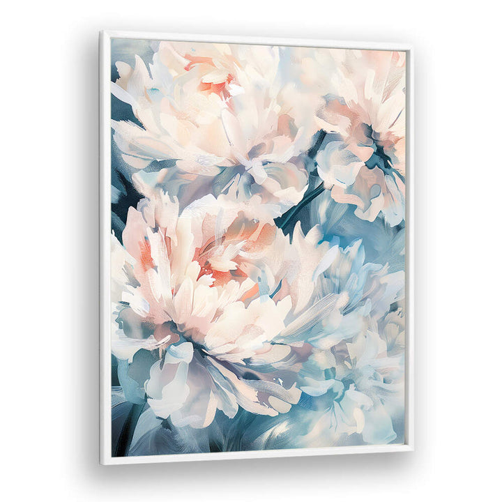 EVERGREEN GREEN PAINTERLY FLORALS X ,FLORAL FLOWER PAINTINGS