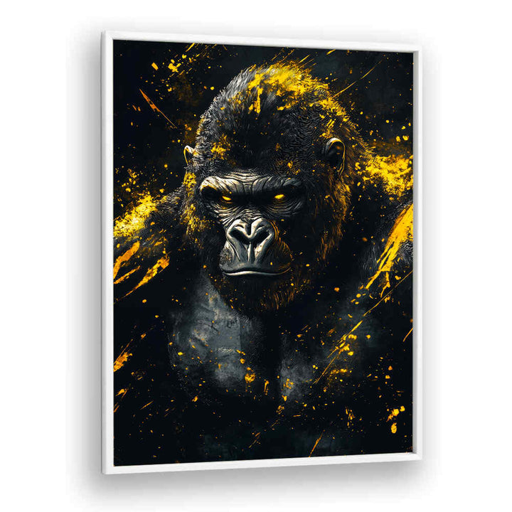 GOLD AND BLACK GORILLA , WILD LIFE & ANIMAL PAINTINGS