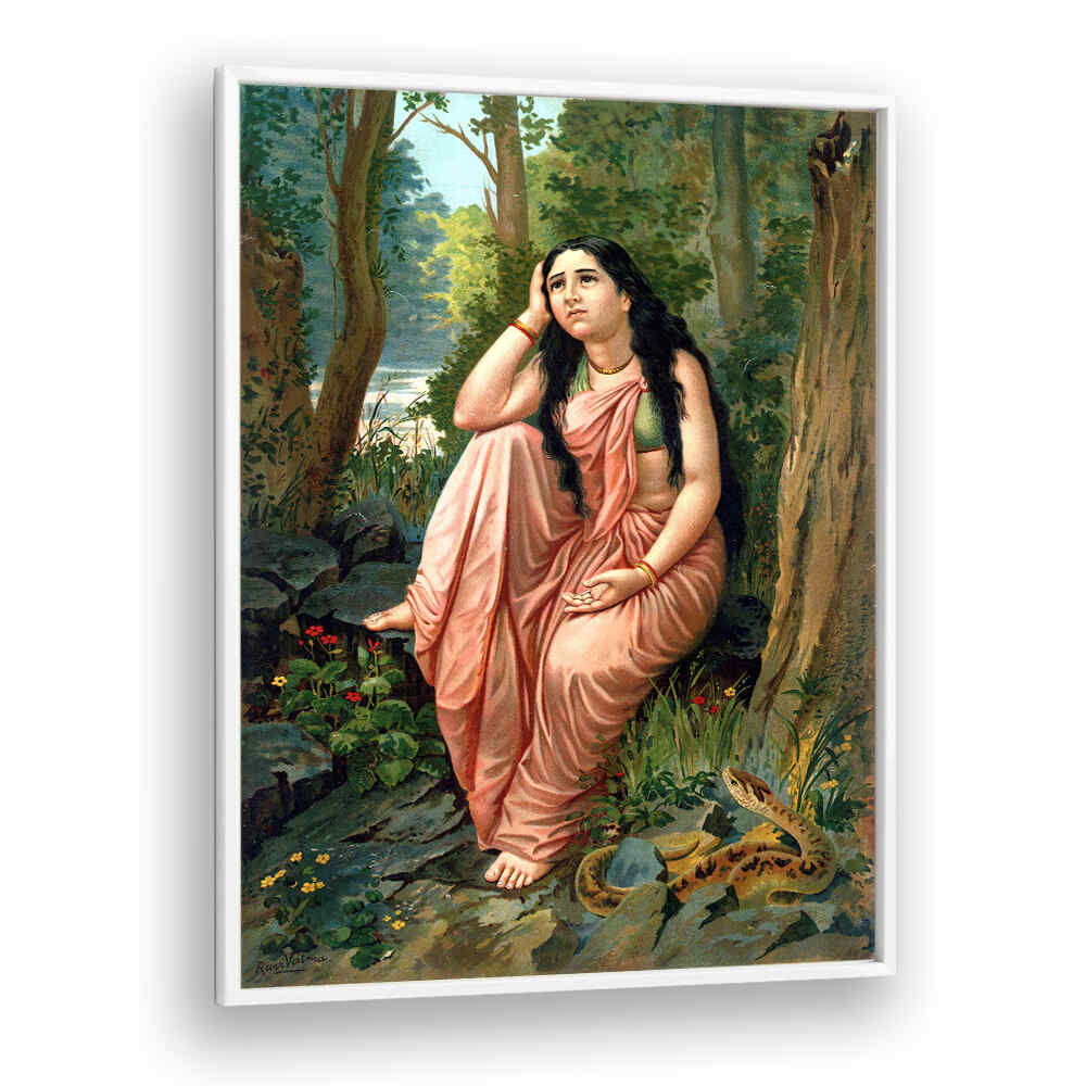 DAMAYANTI VANAVASA , INDIAN ART PAINTINGS