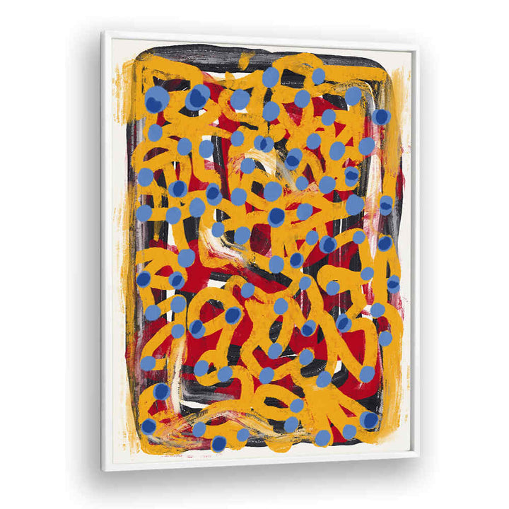 YELLOW DOTTED BLUE, ABSTRACT PAINTINGS