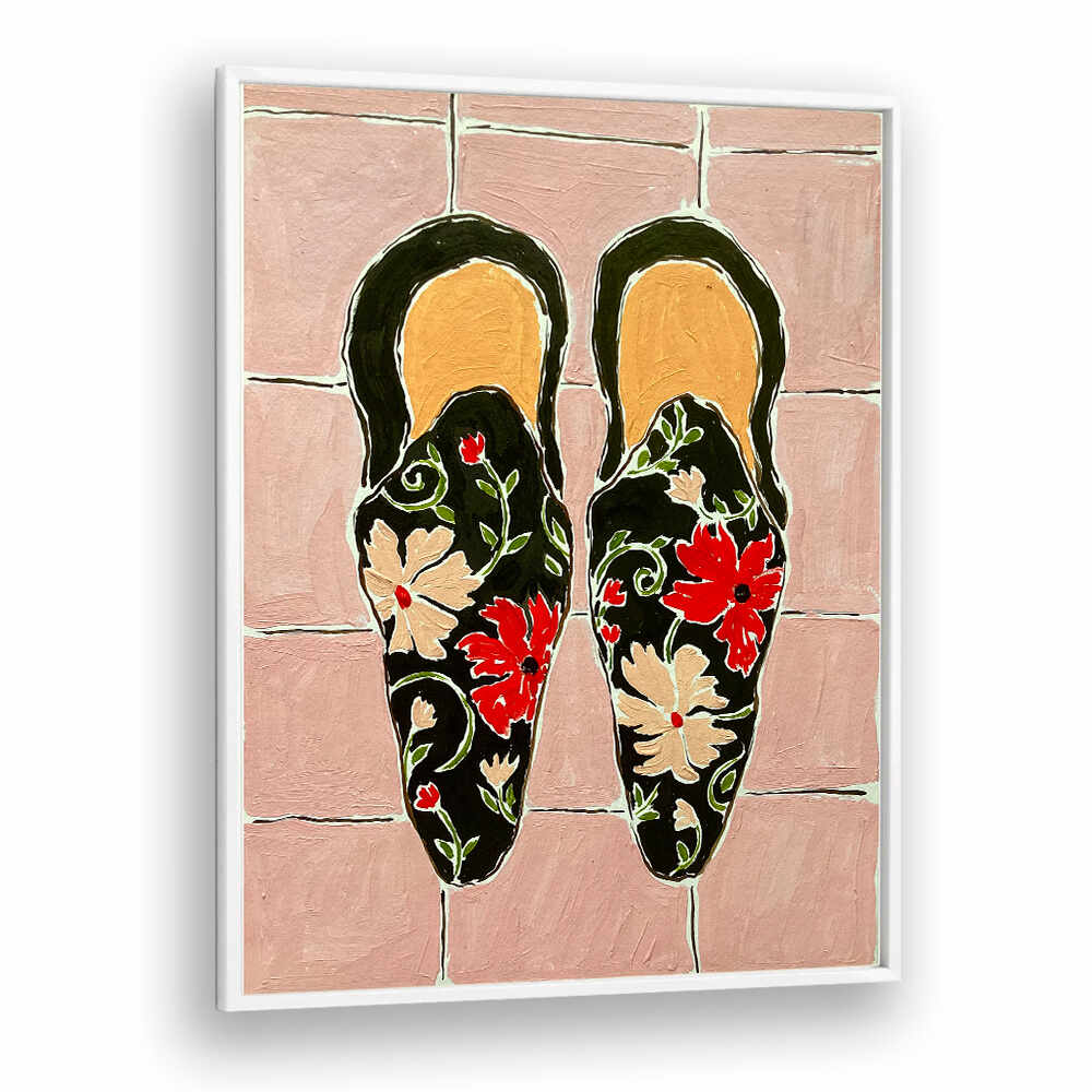 BLACK SHOES ON PINK TILES , FASHION POSTERS