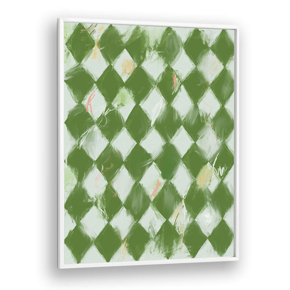 VERDANT DIAMONDS , GEOMETRIC ART PRINTS