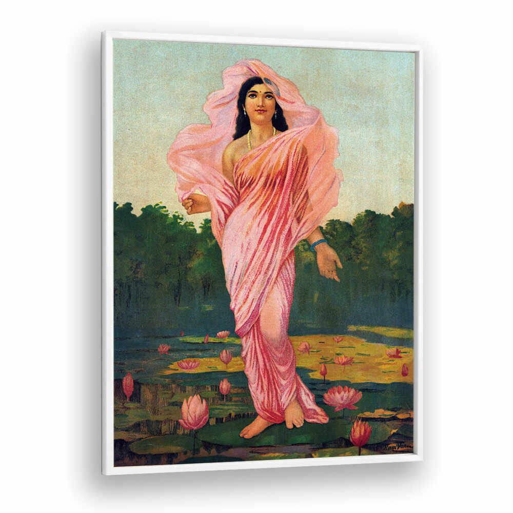 PADMINI THE LOTUS LADY , INDIAN ART PAINTINGS