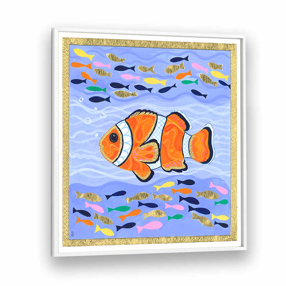 ORANGE CLOWN FISH , BEACH PAINTINGS