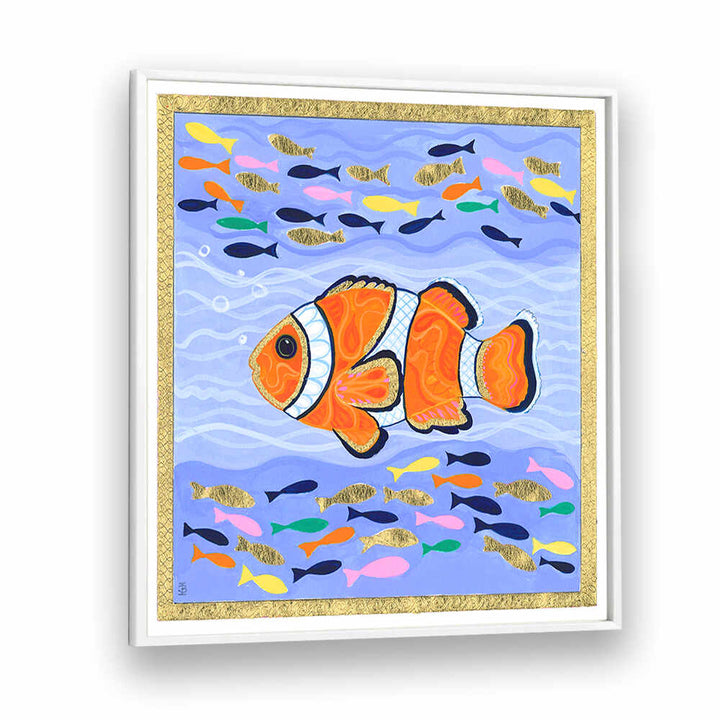 ORANGE CLOWN FISH , BEACH PAINTINGS