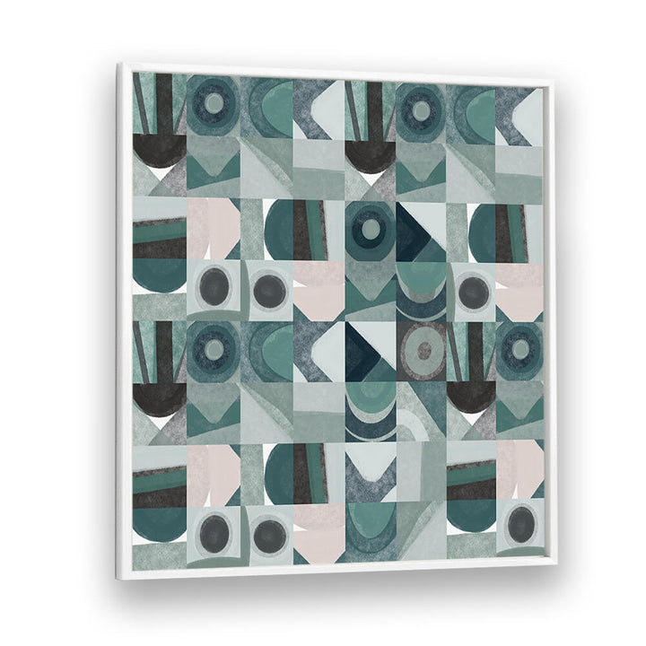 MID CENTURY GRID PATTERN FOUR , ABSTRACT PAINTINGS