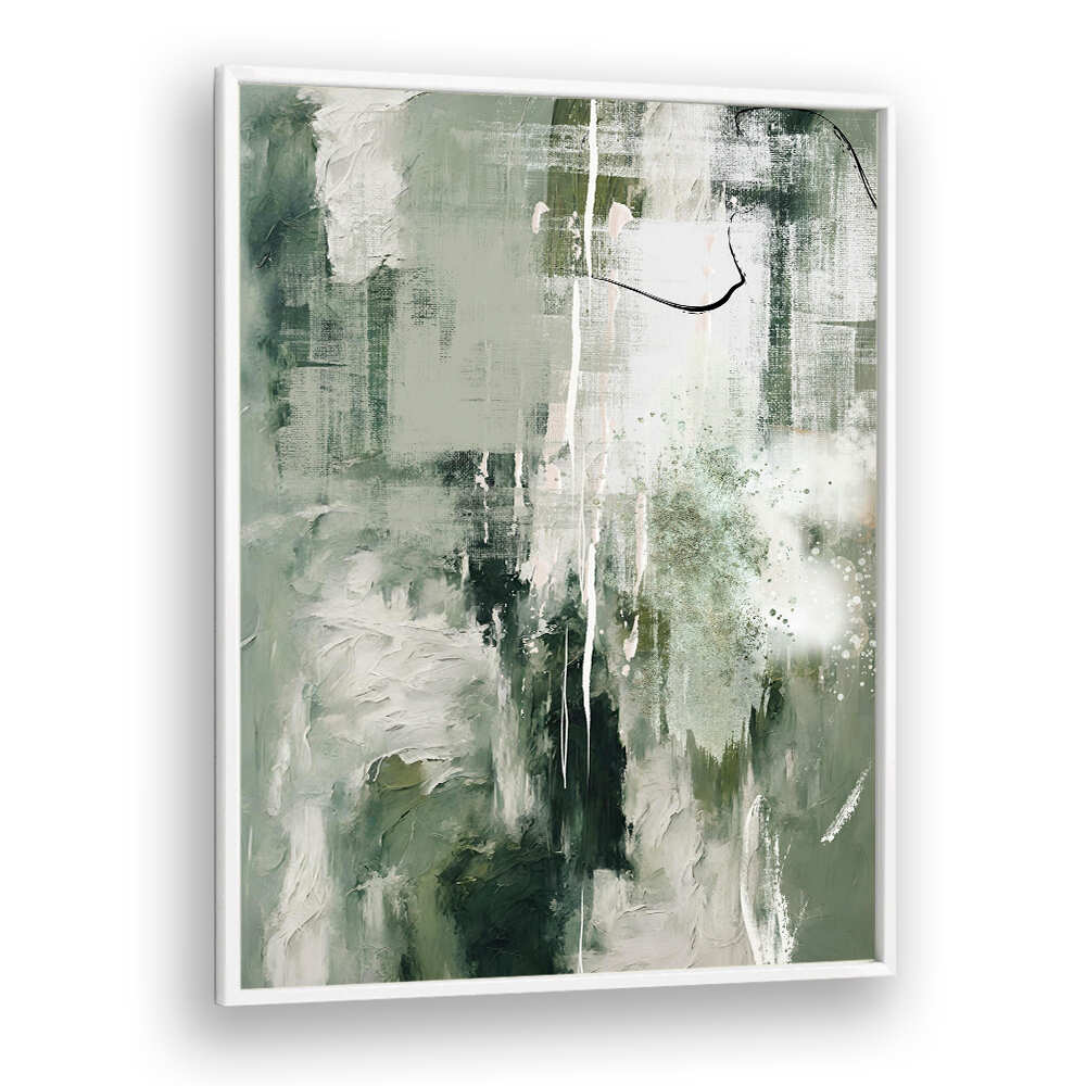 CANVAS GREENS III , ABSTRACT PAINTINGS