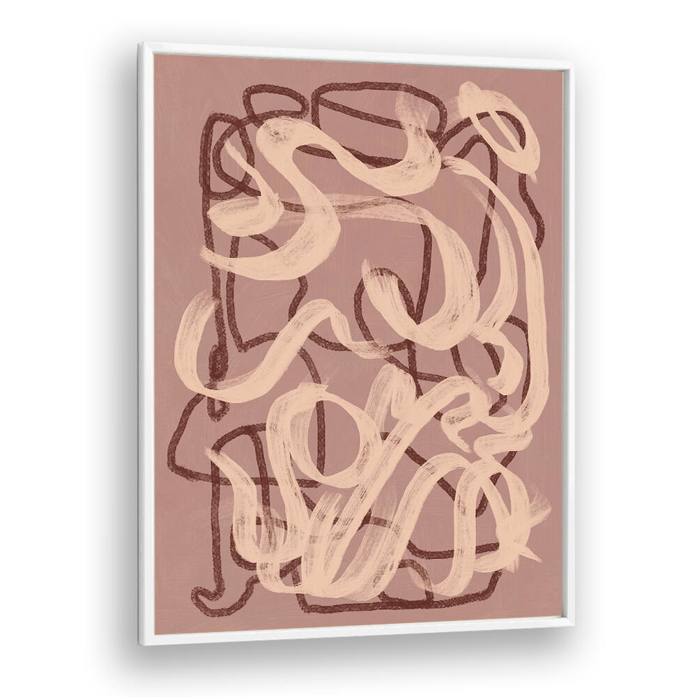 DRY BRUSH ABSTRACT IN NUDE , ABSTRACT PAINTINGS