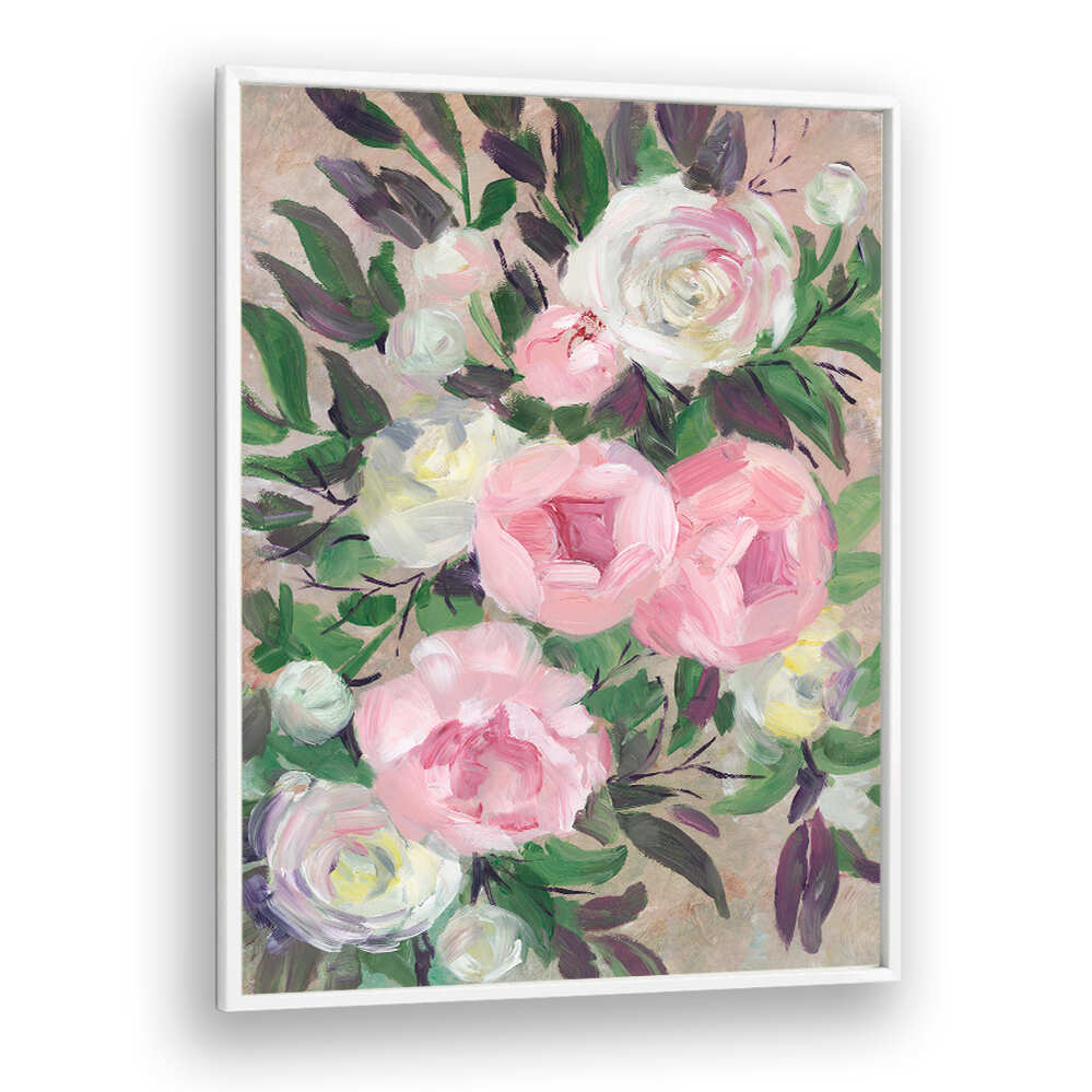 ZOYE PAINTERLY BOUQUET , FLORAL FLOWER PAINTINGS