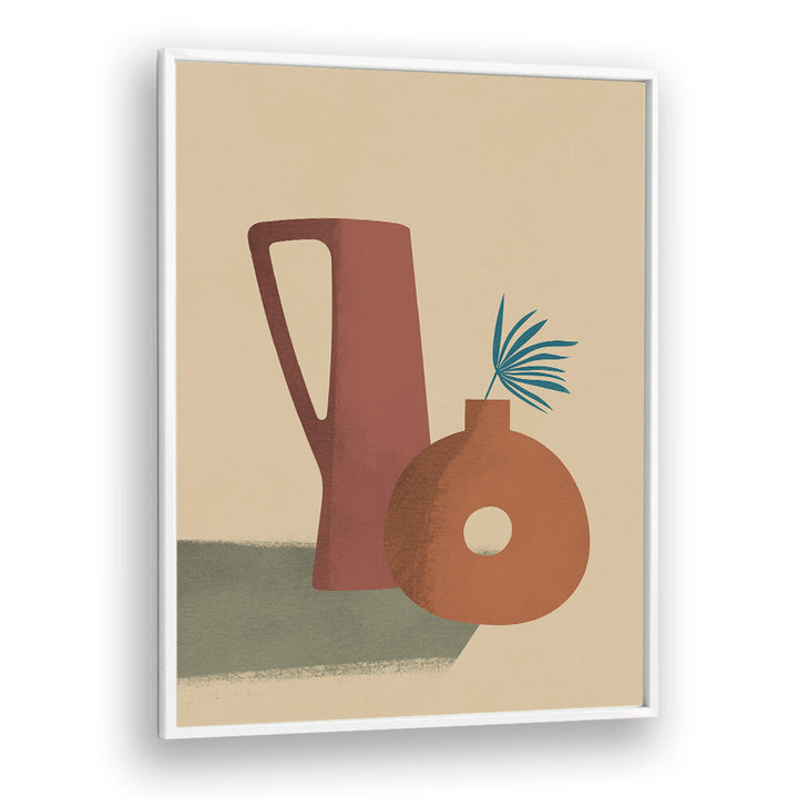 EARTH CLAY VASE , BOHO ART PAINTINGS